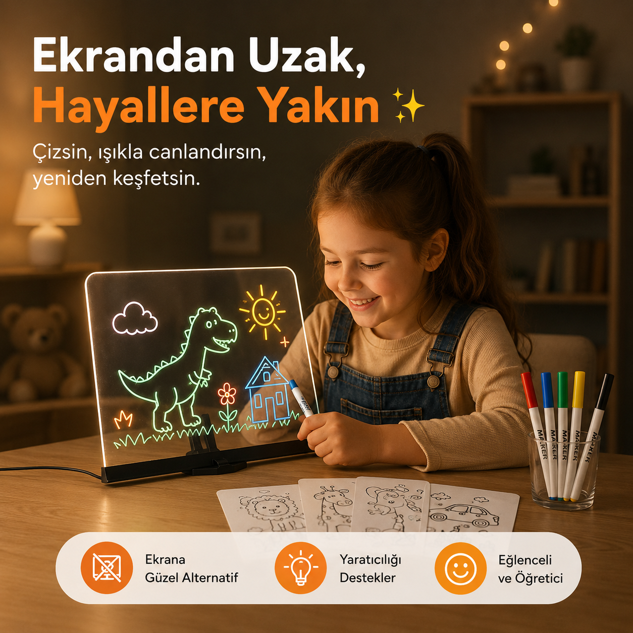 Miniköy™ - Işıklı Çizim Panosu