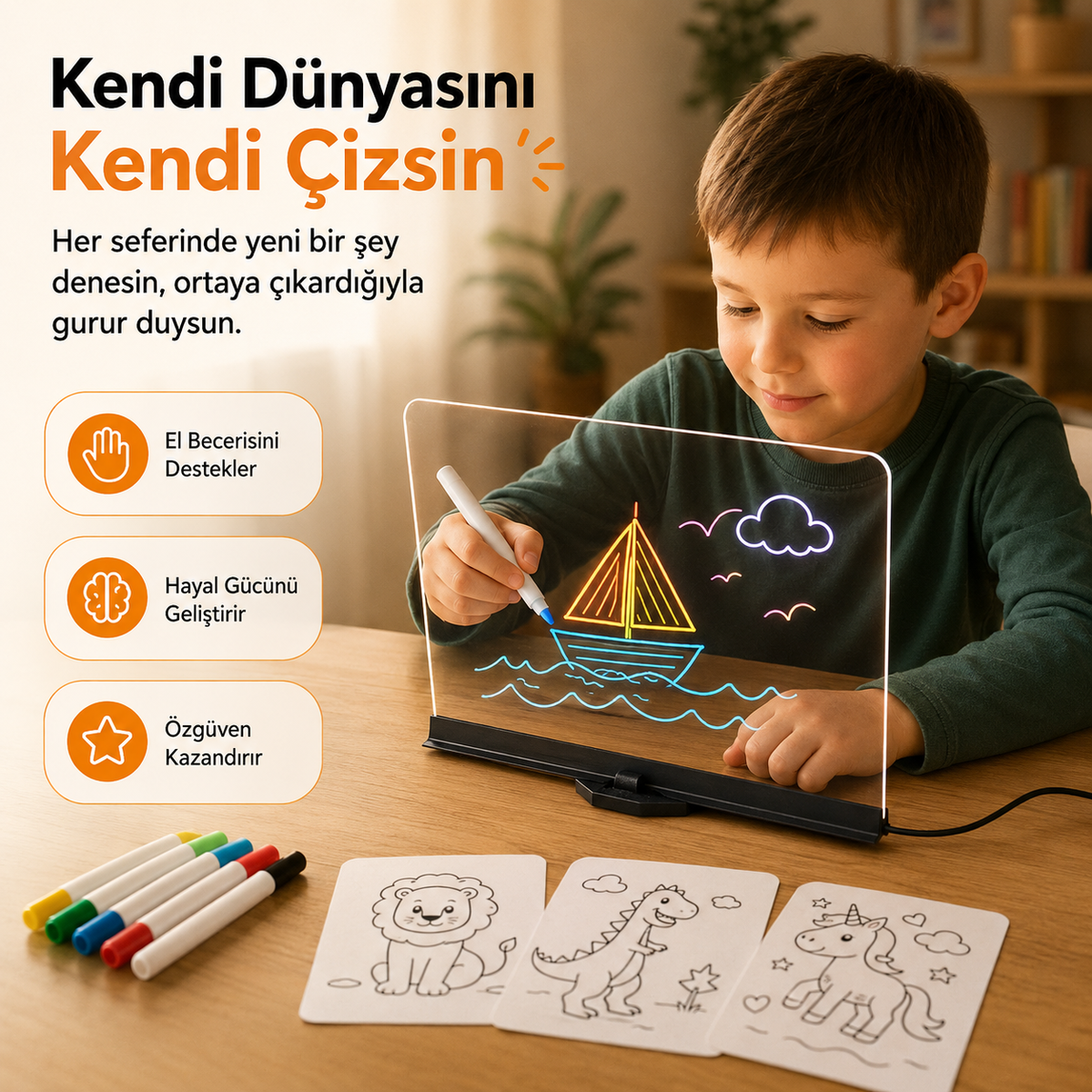 Miniköy™ - Işıklı Çizim Panosu