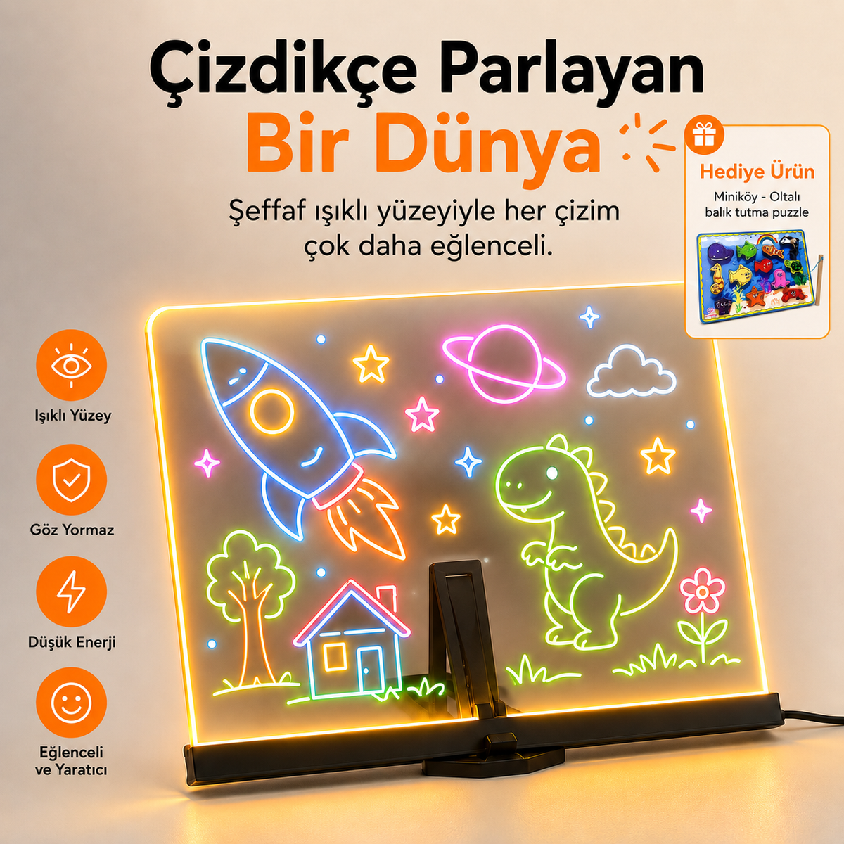 Miniköy™ - Işıklı Çizim Panosu